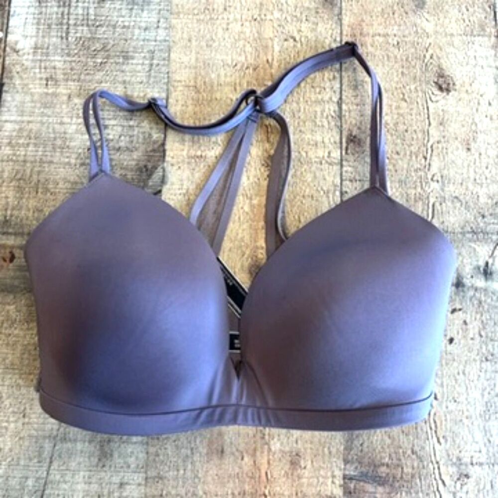 Victoria's Secret Mauve Purple Light Pads Wireless Bra 32DD Racerback